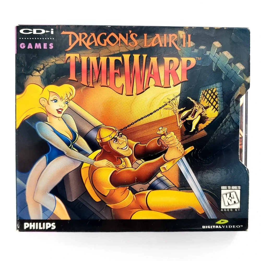 Dragon's Lair II: Time Warp (Philips CD-i, 1994) Complete w/ Slip Cover Tested